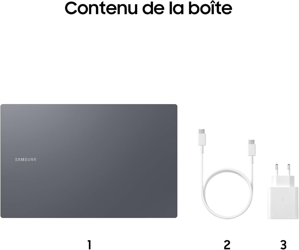 Galaxy Book4 Ordinateur Portable 15.6'' Intel Core i5 8Go RAM 256Go SSD Clavier AZERTY FR Gris Windows 11 Home