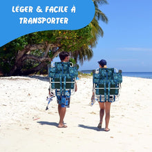Load image into Gallery viewer, Lot de 2 Chaises de Camping Plage Pliante Table Enroulable en Aluminium Appui-tête Dossier Réglable à 5 Positions 6 Couleurs au Choix -