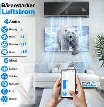 Load image into Gallery viewer, KESSER® Climatisation SET réversible - Climatiseur avec fonction WiFi/Application - Refroidissement A++/ Chauffage A+ Fluide réfrigérant R32 - Écran LCD Split 9000 BTU/h / 2600 Watt - Anthrazit