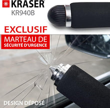 Load image into Gallery viewer, KRASER KR940B Antivol Voiture à Code Sécurité Maximale, Canne Jaune Plus Visible et Dissuasif, Robuste Bloque Volant avec Marteau d'Urgence, Bloc Barre Anti Vol Universel pour Auto, Camping-Car