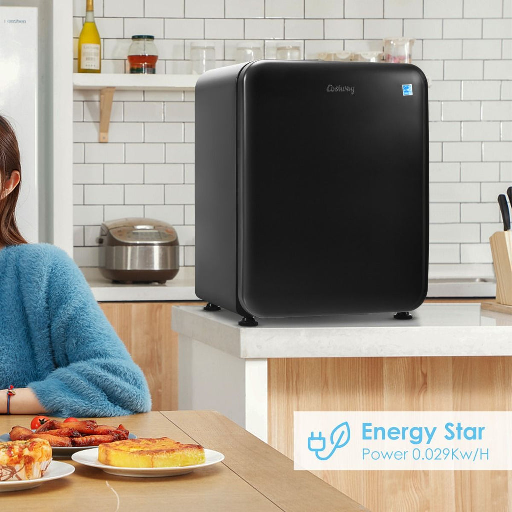 Mini Frigo 68L 220-240V Étagères Amovibles et Porte Réversible Température 0 °C - 10 °C pour Maison Chambre Bureau -