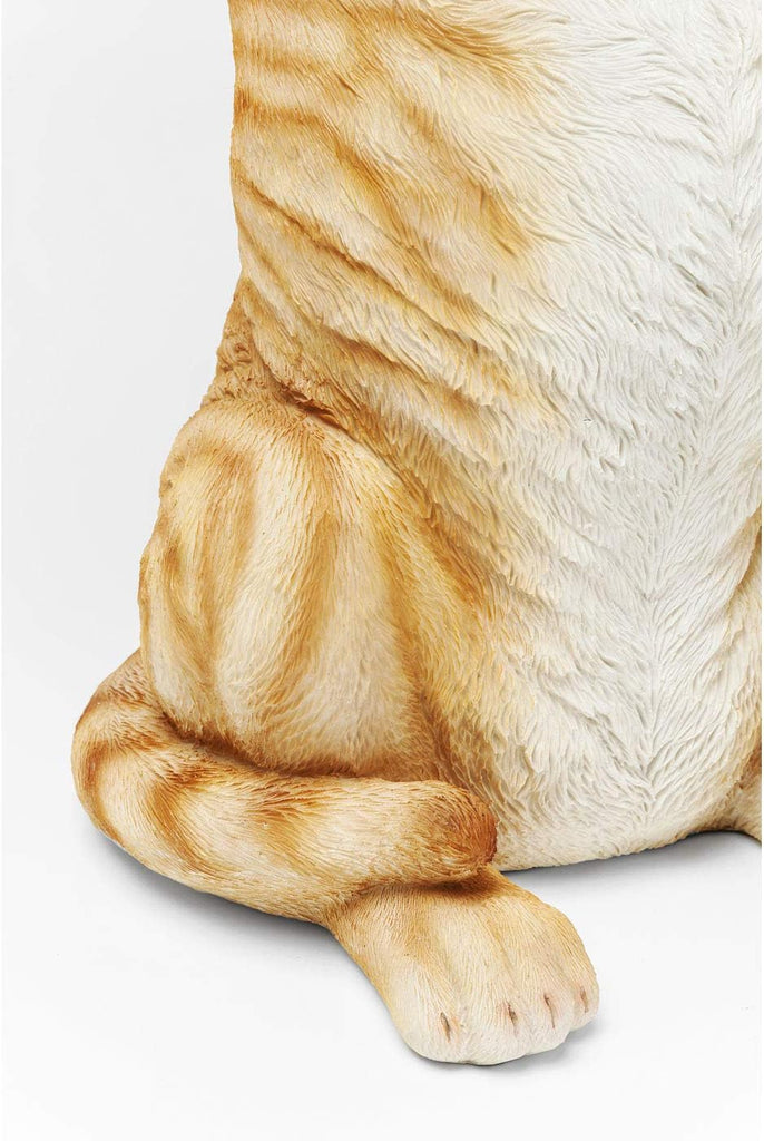 Kare Design Table d'Appoint Animal Ms. Cat, Chat, Marron/Orange, Rond, Diamètre 33 cm, Table de Salon, Meuble, Cadeau, Deco Intérieur, Décoration Chambre, Maison