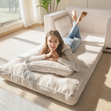 Load image into Gallery viewer, MAXYOYO Canapé-lit Convertible, Matelas Pliable Adulte Convertible Canapé-lit avec 2 Oreillers, Lit d'Appoint Surface de Couchage 101x196CM, Canapé pour Salon, Chambre à Coucher