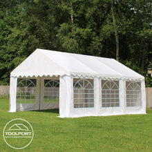 Load image into Gallery viewer, TOOLPORT 3x6 m Tente de réception/Barnum Gris-Blanc Toile de Haute qualité PVC 700 N