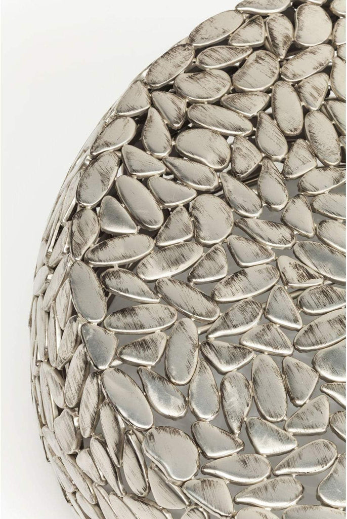 Kare Design Table Basse Pebbles Deluxe, Acier, Argent, Diamètre 66 / 56 cm, Table Basse Salon lot de 2, Meuble, Deco Intérieur, Decoration Chambre, Maison