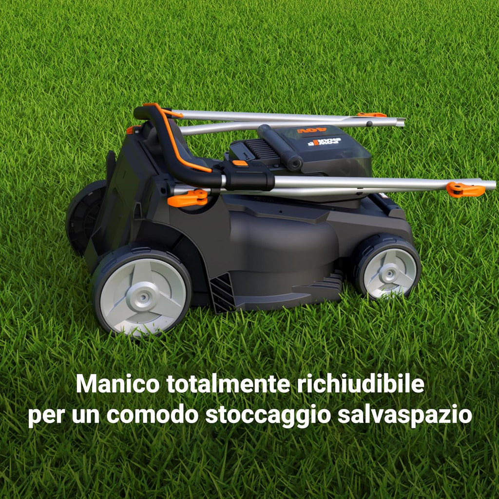 Pack Pro+ Tondeuse à Gazon 40V 460m² + Coupe-Bordures 20V + 2 Batteries 4Ah et 1 Batterie 2Ah + Chargeur Double et Chargeur Simple (Idéal pour l'Entretien du Jardin)
