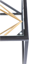 Load image into Gallery viewer, Kare Design Table d'Appoint Prisma, Or/Noir, Verre, Acier, Moderne, Table de Salon, Meuble, Deco Intérieur, Decoration Chambre, Maison, 45x45x45cm
