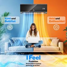 Load image into Gallery viewer, KESSER® Climatisation SET réversible - Climatiseur avec fonction WiFi/Application - Refroidissement A++/ Chauffage A+ Fluide réfrigérant R32 - Écran LCD Split 9000 BTU/h / 2600 Watt - Anthrazit