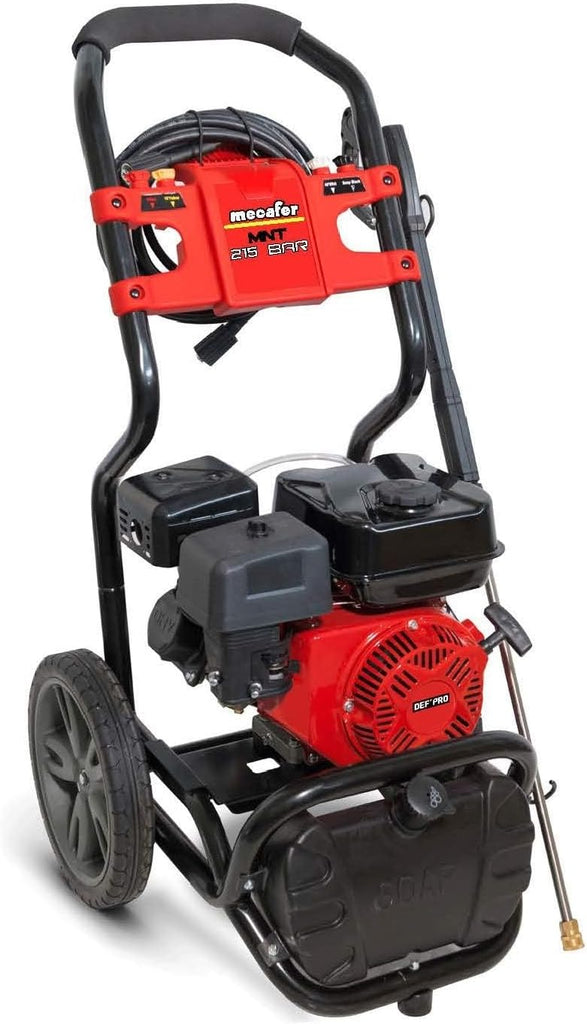 Mecafer NHP Thermique MNT 215,7HP,570l/h,213 Bar,Moteur 4 Temps OVH,Pompe Laiton Annovi Reverberi,Grandes Roues
