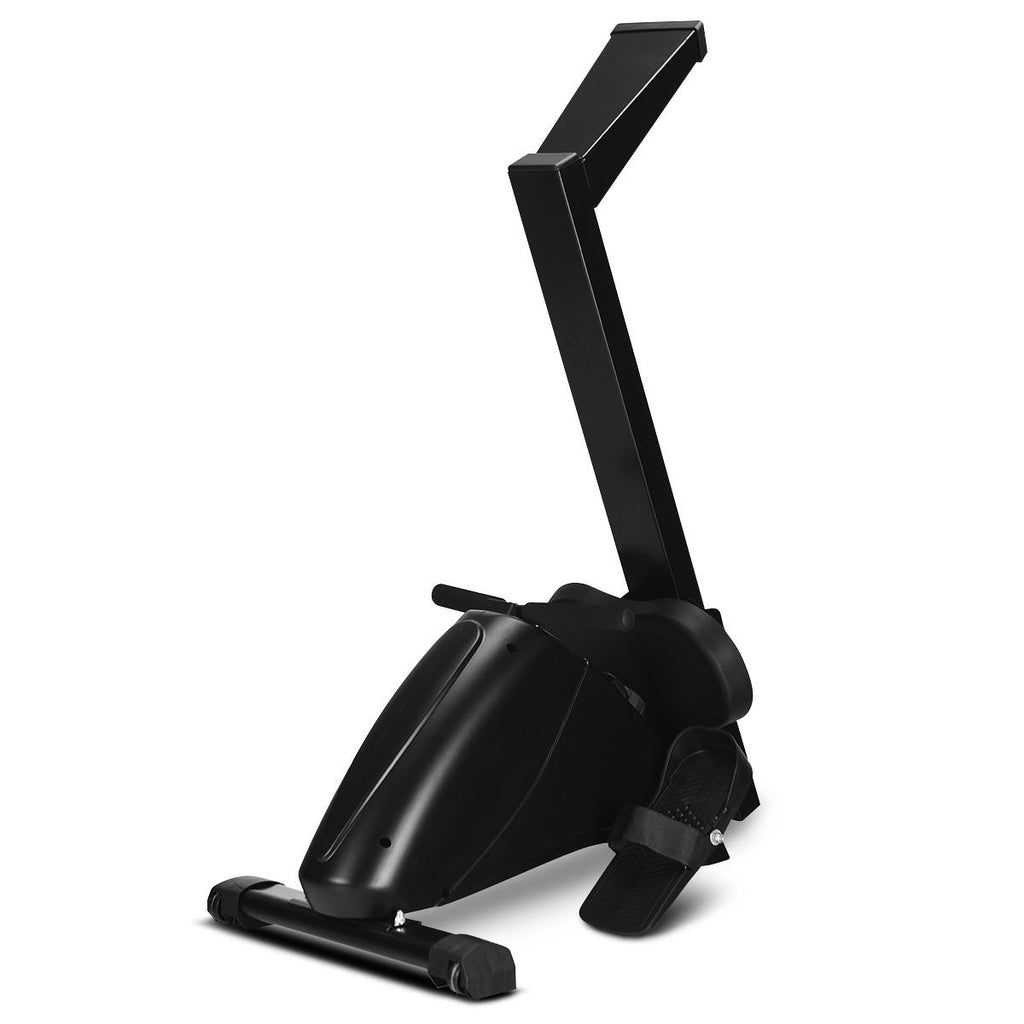 Rameur d'Appartement Pliable à Résistance 10 Niveaux Ecran Lcd Capacité 120kg Musculation Des Bras Cardio-Training Noir -