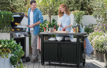 Load image into Gallery viewer, Desserte barbecue gris UNITY XL - 207 litres - 134 x 51.7 x 89.6 cm