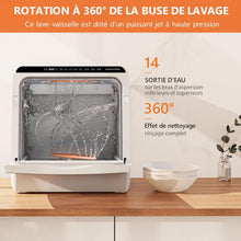 Load image into Gallery viewer, Karlxtom Lave-vaisselle de table, Mini Lave-vaisselle avec Comman destactiles à LED, 45CM, 6 Programmes, Lavage des fruits, Soins Pour Bébés