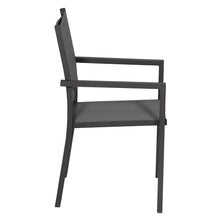 Load image into Gallery viewer, Lot de 8 chaises en aluminium anthracite - textilne gris -