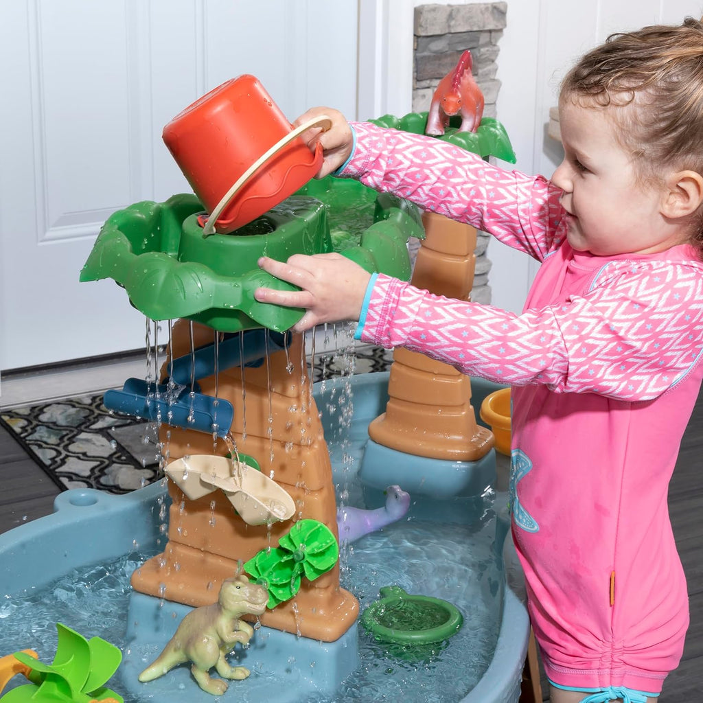 Rain Shower Splash Table d'eau avec 13 Accessoires - Bleu & Vert | Table Jeux d'eau | Table d’activité pour Le Jardin,Table Activité Eau | Table d'eau Extérieur