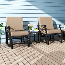 Load image into Gallery viewer, Tangkula Patio Glider Rocking Chair with Metal Frame and Thick Cushions