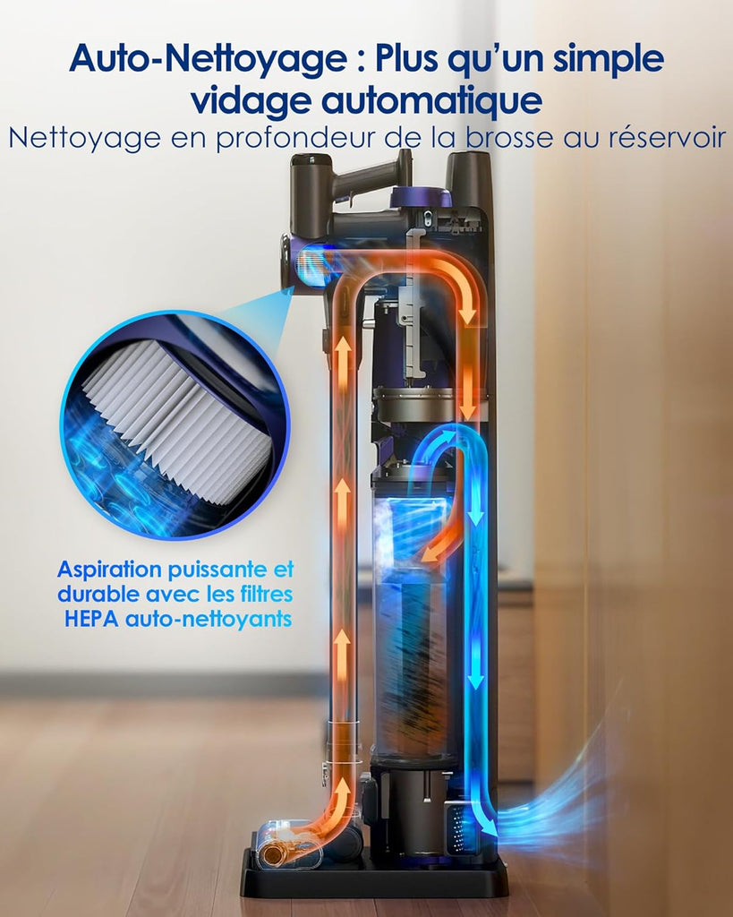 Tineco Pure One Station Pet Aspirateur Balai sans Fil avec Auto-Nettoyage, Brosse ZeroTangle pour Les Poils d’Animaux, Nettoyage des sols durs, Tapis, Carrelage, Toilettage des Animaux, Léger