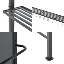 Load image into Gallery viewer, Tonnelle pavillon de barbecue 215 x 220 x 140 cm anthracite gris fonc 03_0008739 -