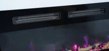Load image into Gallery viewer, Mystflame Crystal 50 - Cheminée Électrique Murale avec Wi-FI, 127 cm, Ultra Fine 8 cm, 12 Couleurs de Flamme, Thermostat 750/1500W, Poêle Confortable, Écran Tactile et Minuterie