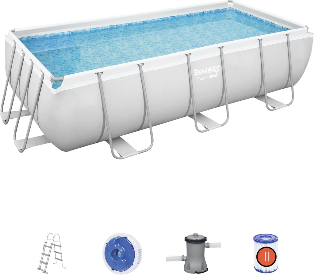Piscine Hors Sol 404 x 201 x 100 cm Rectangulaire Power Steel鈩Piscine Tubulaire