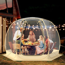 Load image into Gallery viewer, Tente Bulle  Ouverture Instantane pour 6  10 Personnes Tente D么me d'Extrieur 328 x 328 cm Rsistante Aux Intempries Transparent -