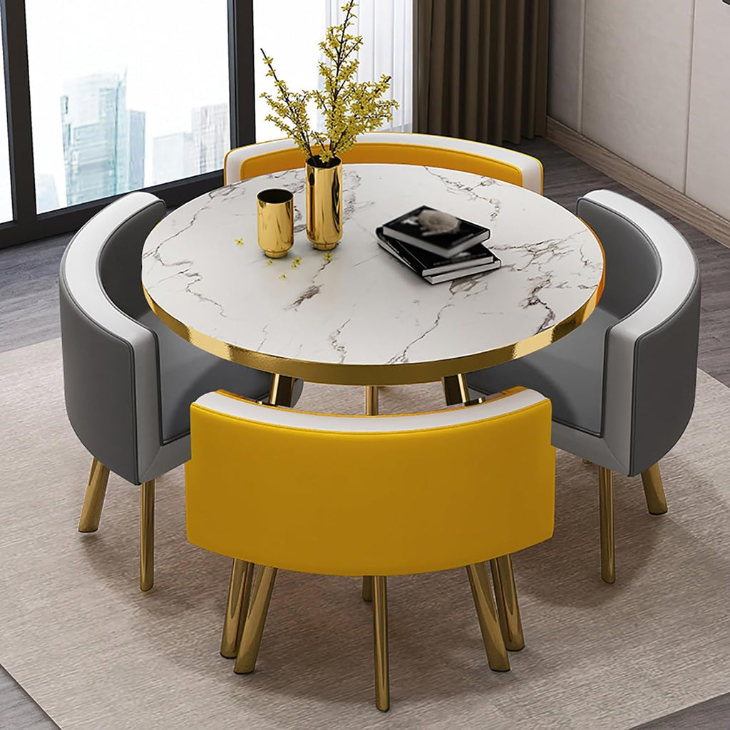 Table À Manger Ronde,Ensemble Table Et Chaise Salle A Manger,Table De Cuisine 4 Personnes,Table Chaise Encastrable,Petites Tables De Salle De Conférence,Table De Bureau Simple,Table Ronde 90 Cm (Size