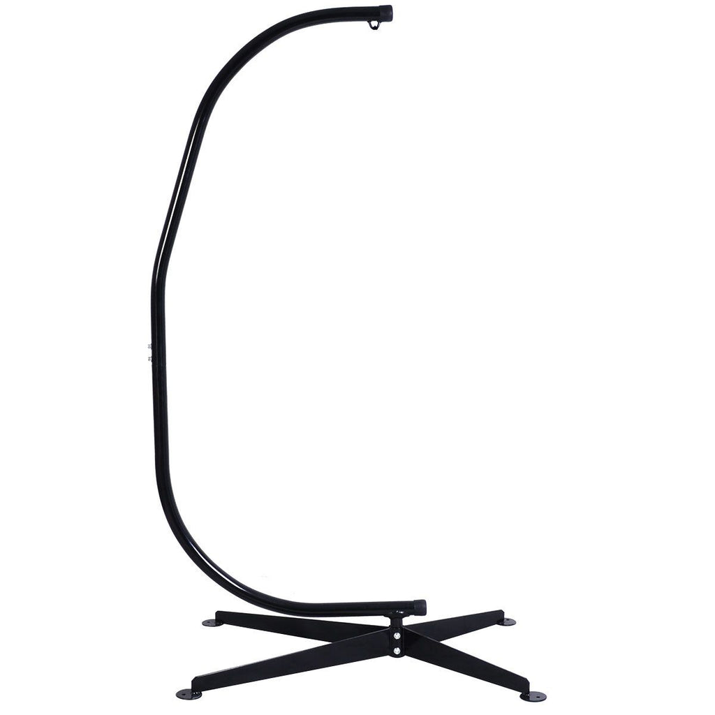 Support de hamac ou pour chaise suspendue Capacité 150 KG,en Fer de Haute Qualité,Moderne et stable,112x79x205,Noir -