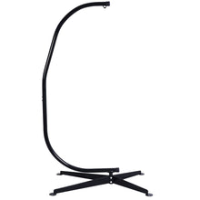 Load image into Gallery viewer, Support de hamac ou pour chaise suspendue Capacité 150 KG,en Fer de Haute Qualité,Moderne et stable,112x79x205,Noir -