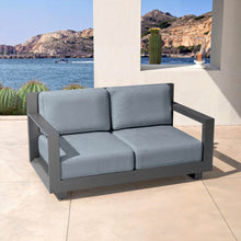 Load image into Gallery viewer, Salon de jardin d'angle aluminium 10 places Elba Gris anthracite - Action-sport36 -