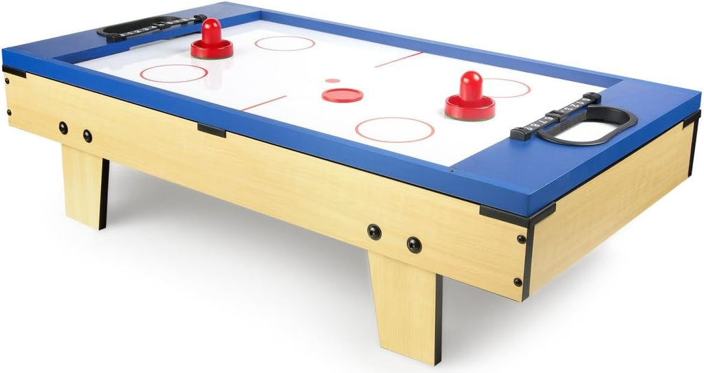 Leomark Table de Babyfoot 4 in 1 Multifonctionnel Jeu de Football,Bilard, Tenis, Hockey Baby-Foot, Baby Foot Table En Bois Jeu de Football Petite Taille Universel