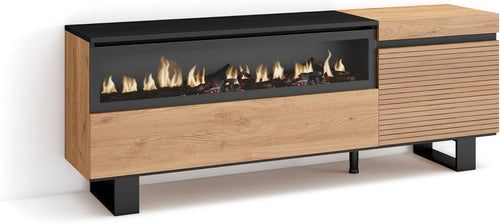 Skraut Home | Meuble TV | Banc Télé | Grand Espace de Rangement | 150x57x35cm | pour Les TV jusqu'à 65