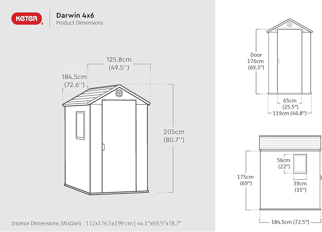 Abri de Jardin Darwin 46,2.2m²