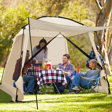 Load image into Gallery viewer, Tente de Camping pour 8-10 Personnes Tente D么me avec Vestibule et Moustiquaire Porte Zippe Tente Portable avec Sac de Transport 300x300x250cm Beige -