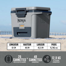 Load image into Gallery viewer, Ninja FrostVault Hard Cooler Glacière de Haute qualité, Conserve la Glace Jusqu' Jours, tiroir Rangement Sec intégré à température de réfrigérateur