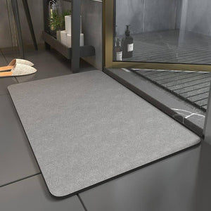 Diatomaceous Earth Bath MatQuick Dry Bath Matsuper Absorbent Bath MatNon Slip Bathroom Rugs(Grey 40�G60Cm)