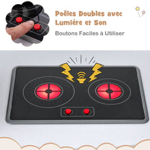 Load image into Gallery viewer, Jeu de Cuisine d'Angle pour Enfants de 3 Ans et Plus en Bois Machine  Glaons Porte-serviettes Accessoires Effets Sonores et Lumineux -