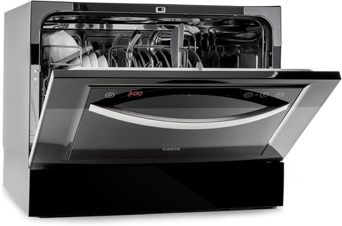 Mini Lave Vaisselle de Table de 8 Couvert,Silencieux,6 Programmes de Lavage,Portable,Facile à Installer pour la Maison et Bureau -
