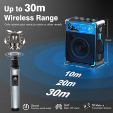 Load image into Gallery viewer, JYX Machine de Karaoké, avec 3 Microphones sans Fil et lumières DJ, Bluetooth Speaker pour Les réunions de Famille/Le Camping en Plein air/la fête sur la Plage