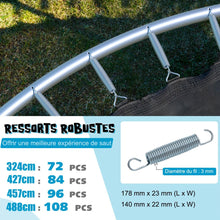 Load image into Gallery viewer, Trampoline d'Extrieur 脴366 cm Trampoline avec Panier de Basket Filet de Protection Trampoline pour Enfants et Adultes -