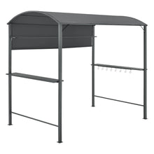 Load image into Gallery viewer, Tonnelle pavillon de barbecue 215 x 220 x 140 cm anthracite gris foncé 03_0008739 -