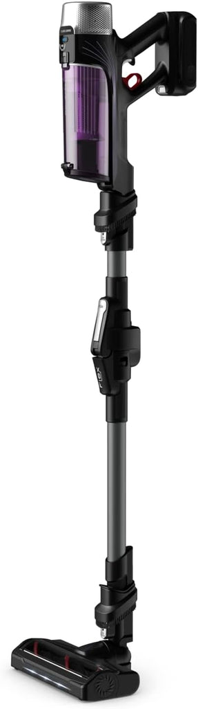 Rowenta X-Force Flex 9.60 Allergie Aspirateur balai sans fil,Filtration Anti-Allergènes,Puissant 100AW,Ultra Léger,Autonomie 45min RH2038WO,Noir / Violet