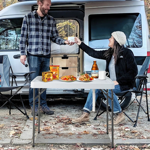 Table de Pêche Pliante avec Robinet Rotatif 360° Table Camping Portable pour Nettoyage Poisson en Acier&HDPE avec Évier et Support de Grille Charge 150KG -