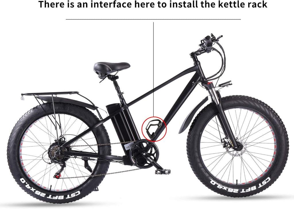 ride66 Vélo électrique VTT pour Homme Adulte,26 Pouces 21Ah Batterie au Lithium Shimano 7 Vitesses,Vélo Homme Fat Bike Noir XL -