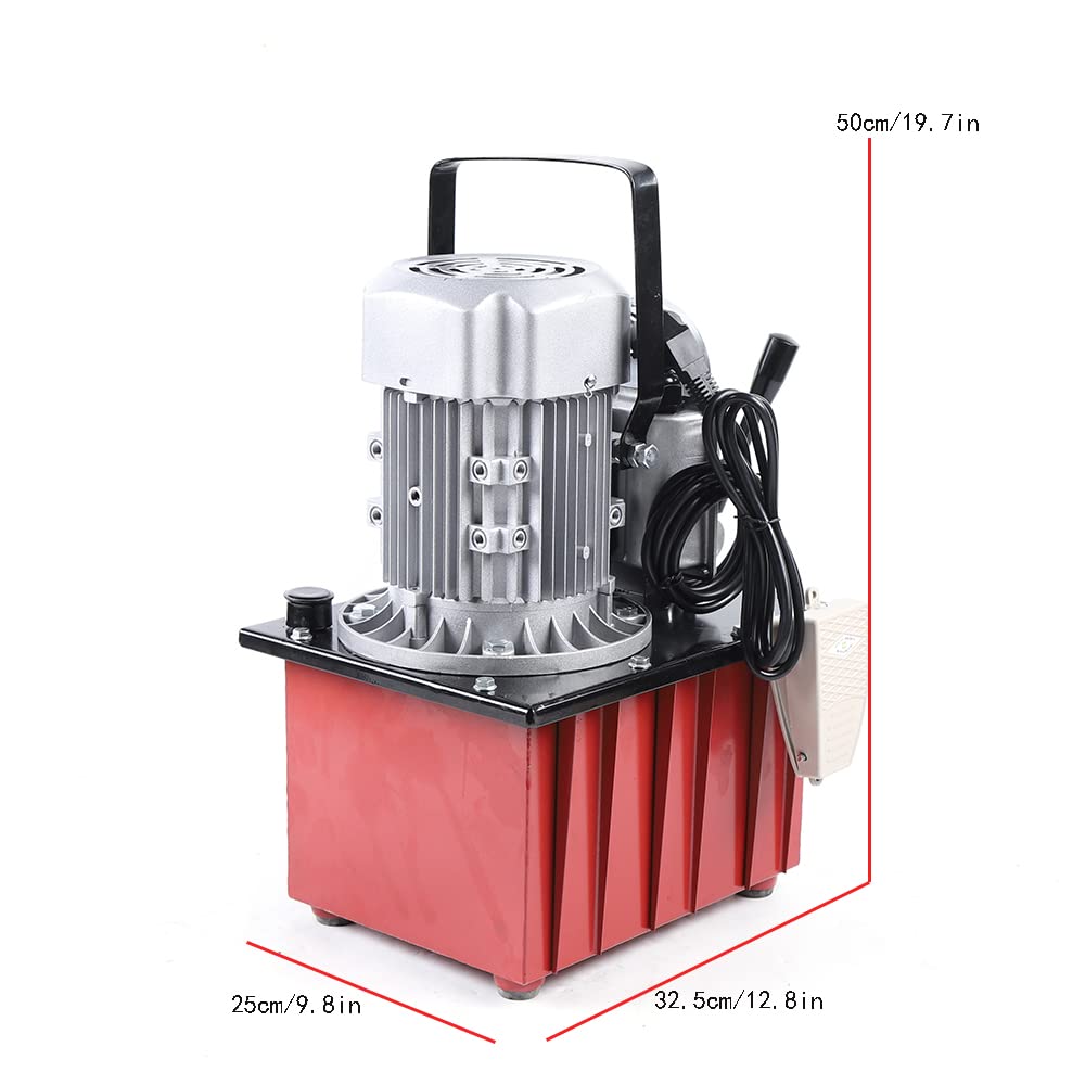 Pompe hydraulique électrique 750 W avec valve manuelle (rouge)