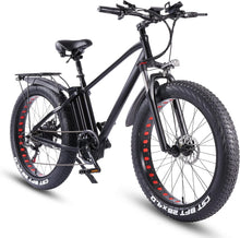 Load image into Gallery viewer, ride66 Vélo électrique VTT pour Homme Adulte,26 Pouces 21Ah Batterie au Lithium Shimano 7 Vitesses,Vélo Homme Fat Bike Noir XL -