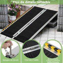 Load image into Gallery viewer, Rampe D’accès en Aluminium avec Plaque de Transition pour Maison 122L -
