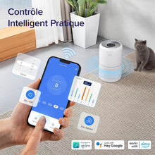 Load image into Gallery viewer, LEVOIT Purificateur d'Air HEPA Intelligent contre Allergie Pollen &amp; Graminée, Purifier jusqu'à 50㎡, Surveille La Qualité de l'Air, Contrôle par App Alexa, 22dB Silencieux, Core 300S