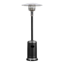Load image into Gallery viewer, Parasol Chauffage Extrieur  Gaz 13KW Rflecteur 82cm avec Dispositif de Anti-basculement Tube 2 Roues Fluide 220cm Noir -