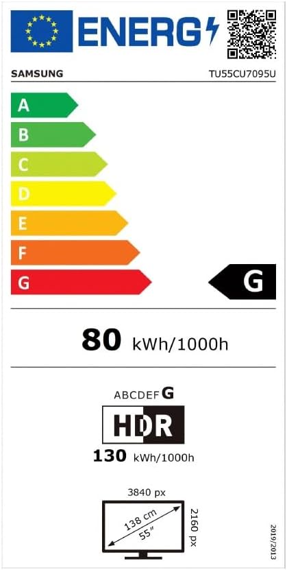 Téléviseur TU55CU7095 55 (55 Pouces),Crystal UHD 4K,Smart TV,2023 -
