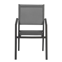 Load image into Gallery viewer, Lot de 8 chaises en aluminium anthracite - textilne gris -