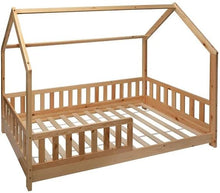 Load image into Gallery viewer, Lit cabane enfant Atmosphera Bosco 90 x 190 cm + matelas 90 x 190 cm Blanc